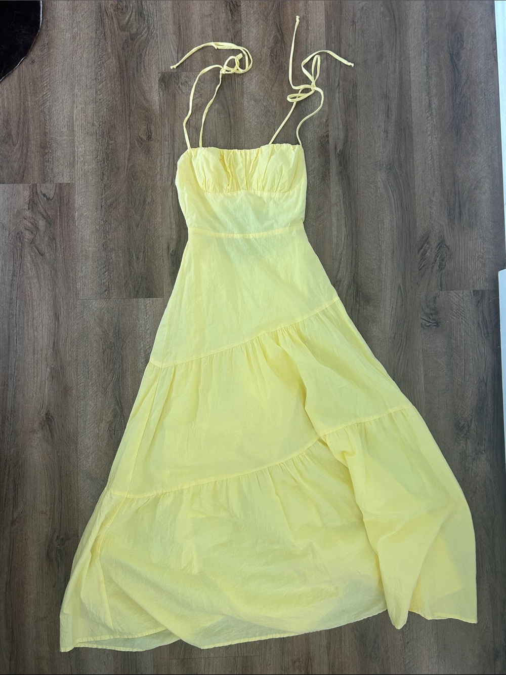 Petal & Pup Soft Yellow Spaghetti-Strap Sundress